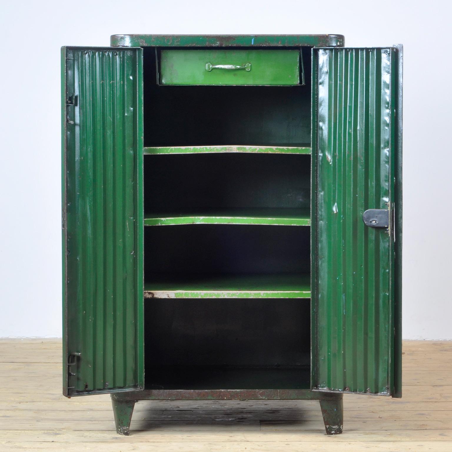 Vintage Iron Industrial Cabinet, 1950s In Good Condition In Amsterdam, Noord Holland