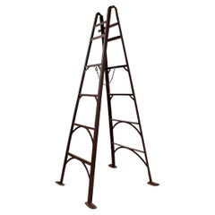 Vintage iron Ladder with chain support - 20th