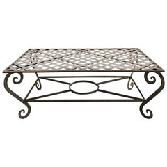 Vintage Iron Lattice Coffee Table