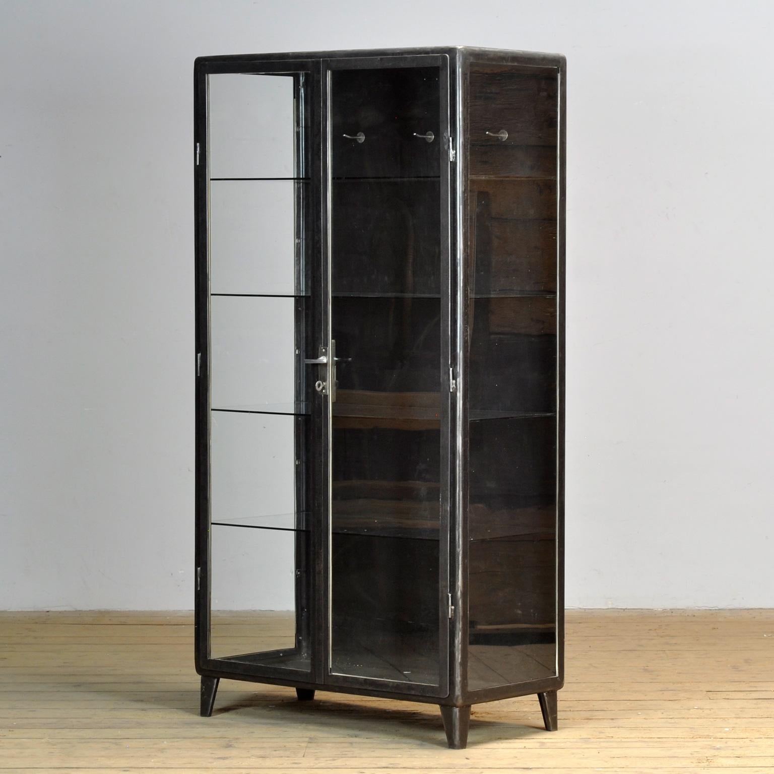 Polish Vintage Iron Medical Cabinet, 1960’s For Sale