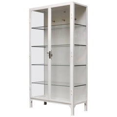 Vintage Iron Medical Cabinet, 1960s