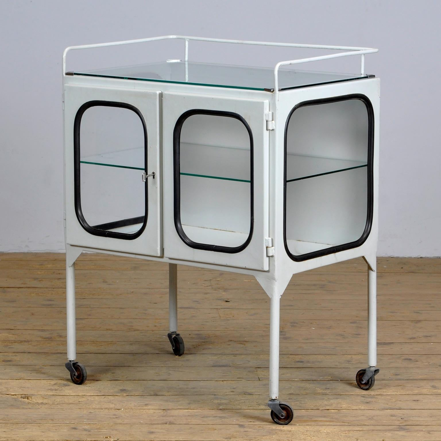 Industrial Vintage Iron Medical Trolley, 1970s For Sale
