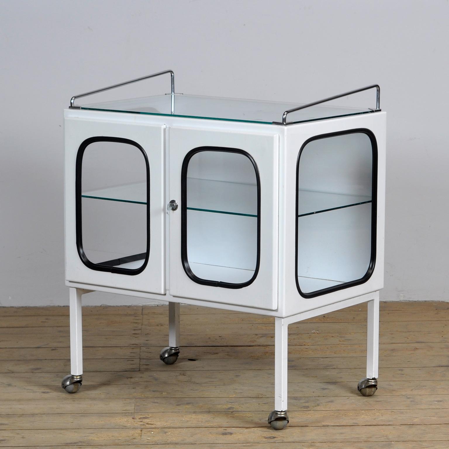 Hungarian Vintage Iron Medical Trolley, 1970’s