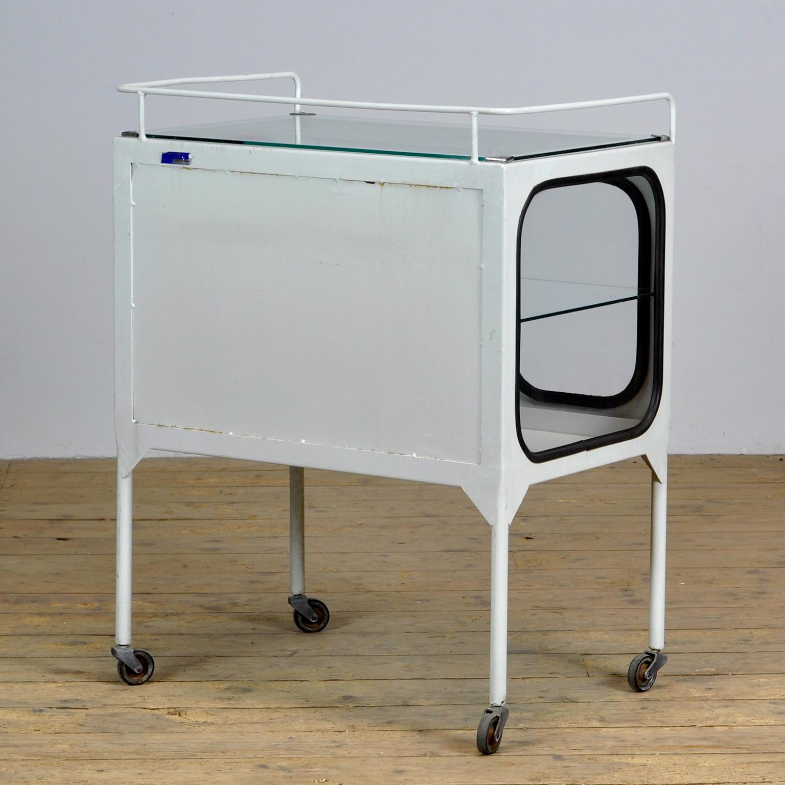Hungarian Vintage Iron Medical Trolley, 1970s