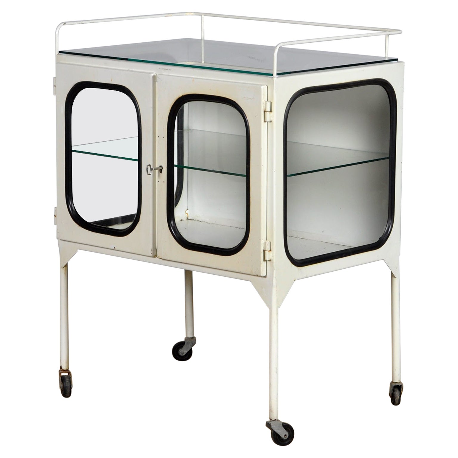 Vintage Iron Medical Trolley, 1970s