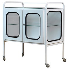 Vintage Iron Medical Trolley, 1980s