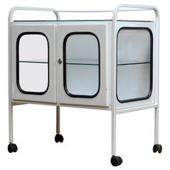 Vintage Iron Medical Trolley, 1980s