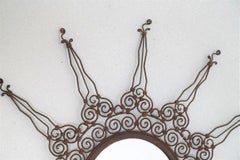 Vintage Iron Mirror, Italy, 1970s