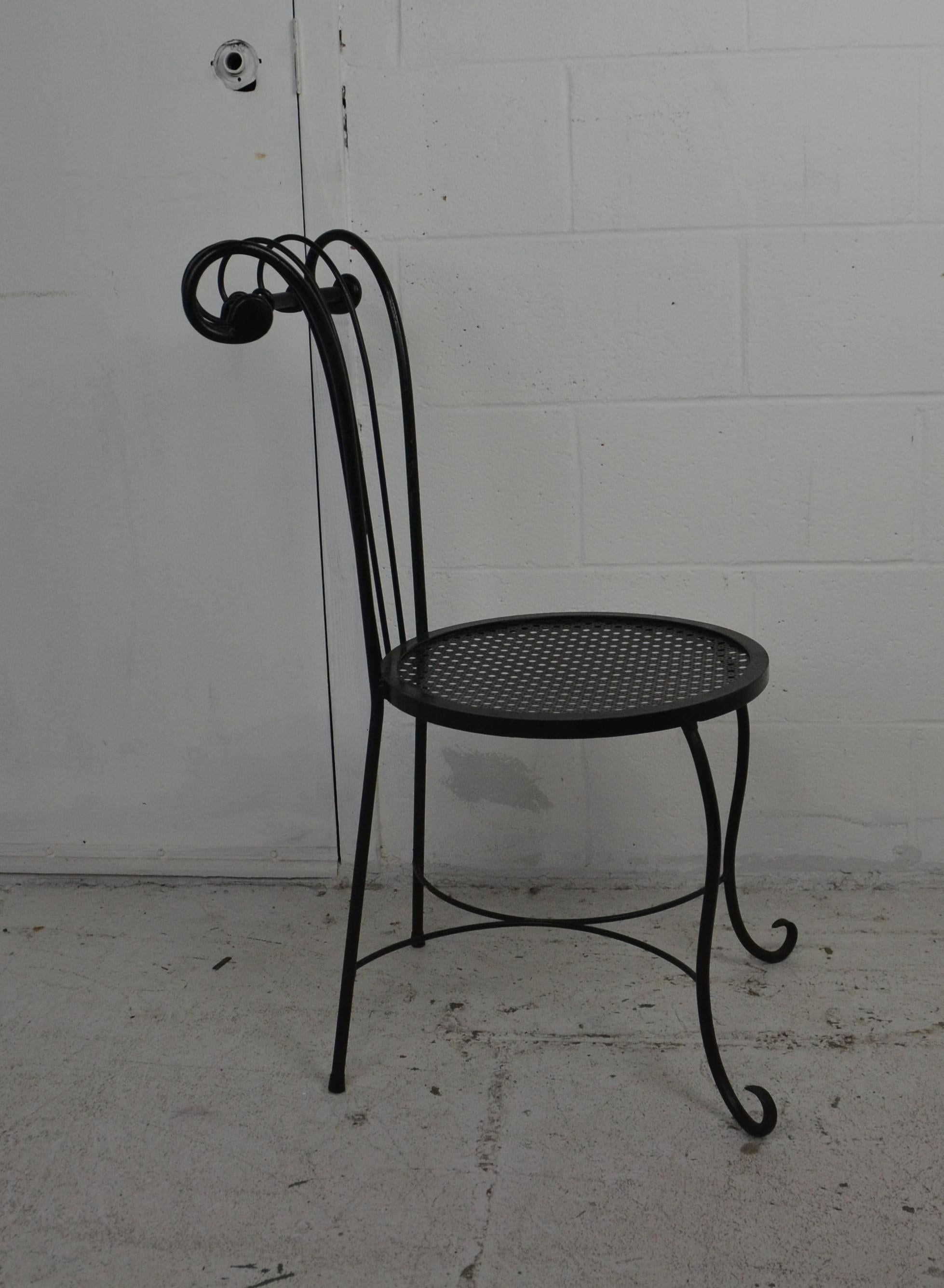 Mid-20th Century Vintage Iron Patio Chairs Set of 6