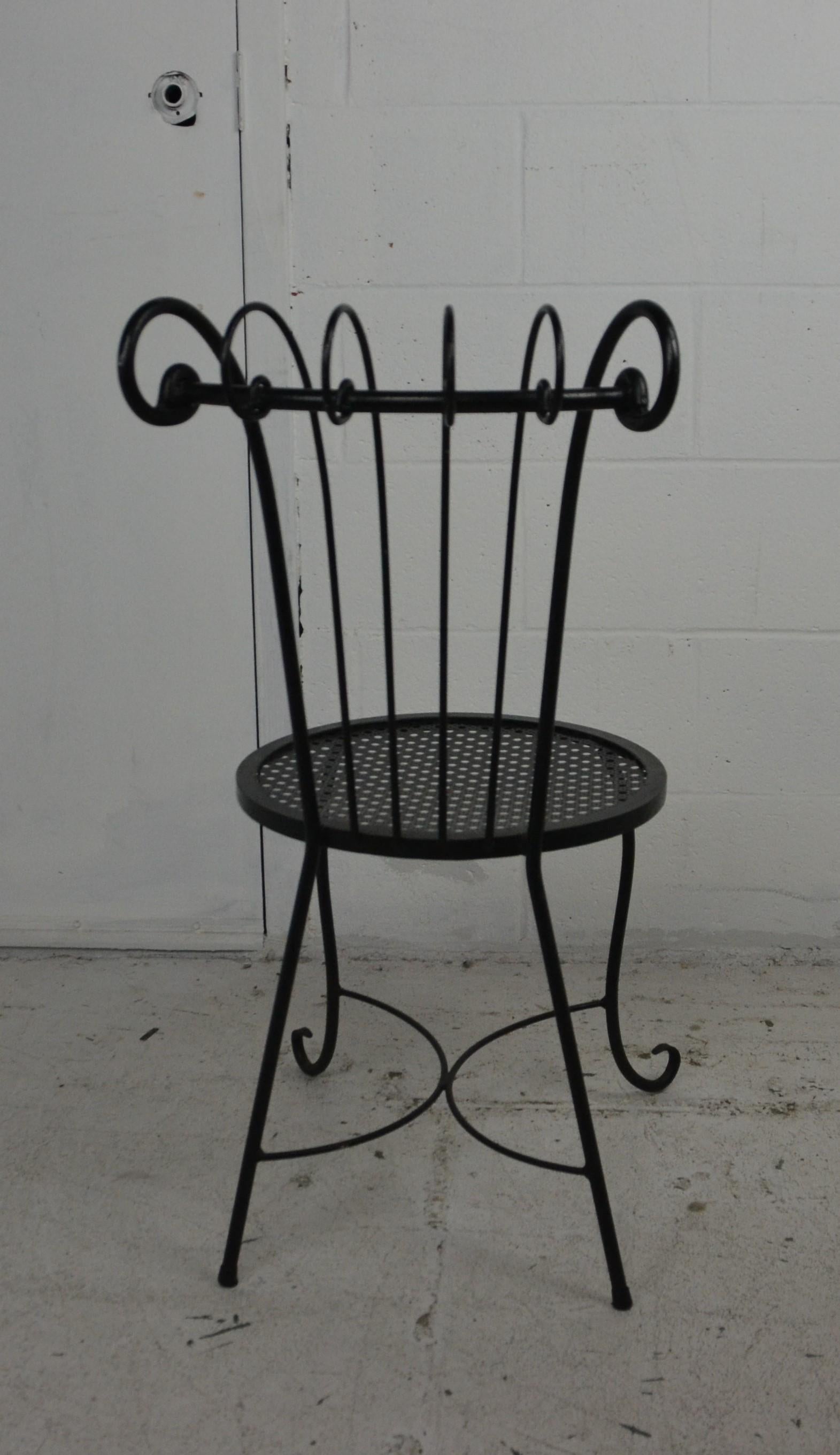 Vintage Iron Patio Chairs Set of 6 1