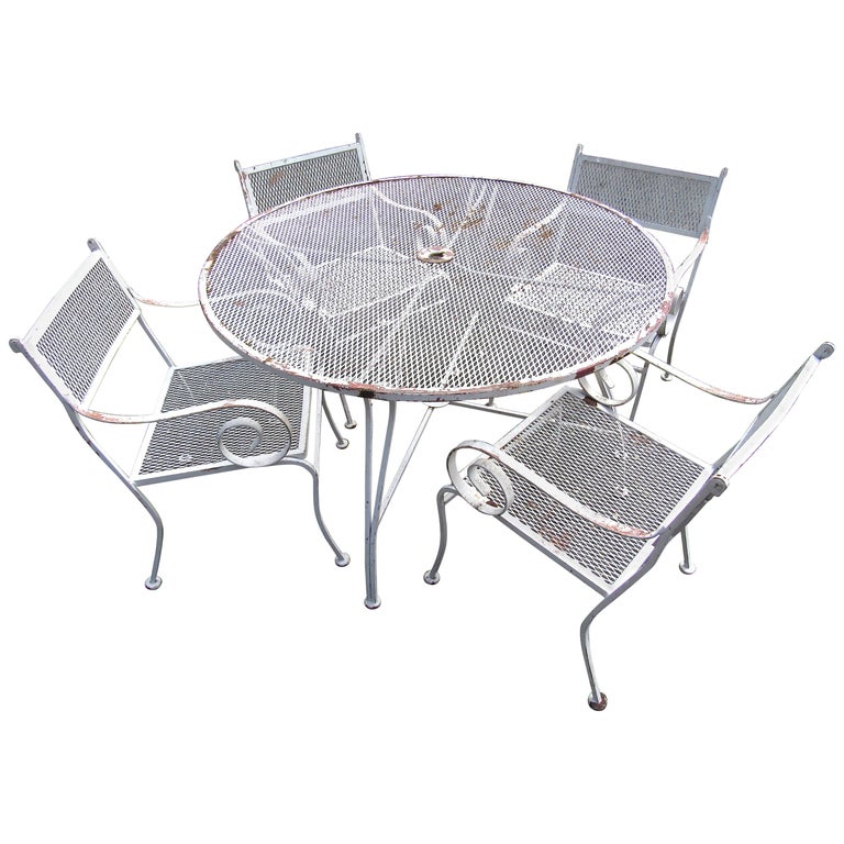 Vintage Iron Patio Dining Set For At 1stdibs Vintage Iron Patio Dining Set For, Antique Iron Patio Set