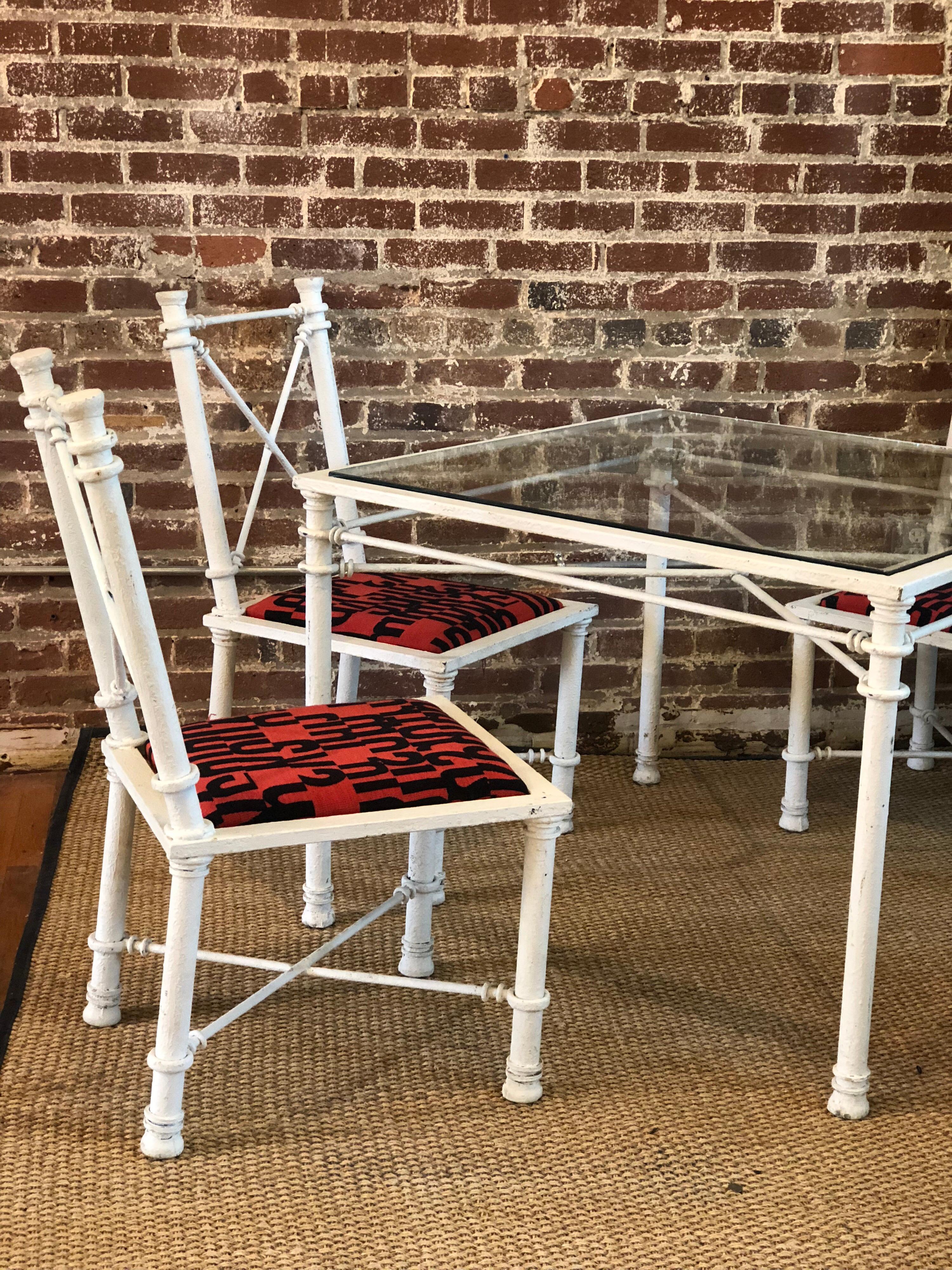 Vintage Iron Patio Table and Chairs 2