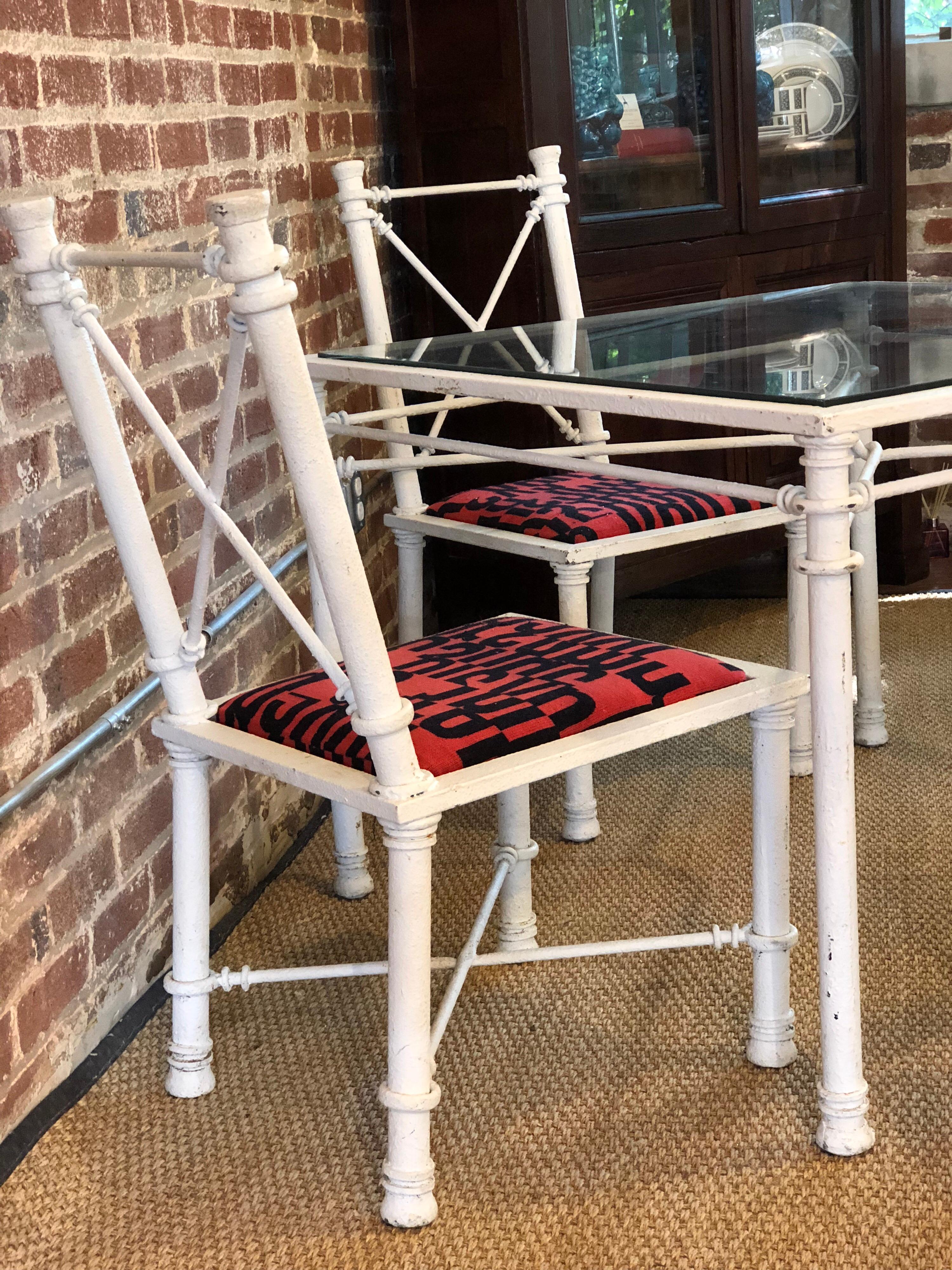 Vintage Iron Patio Table and Chairs 3