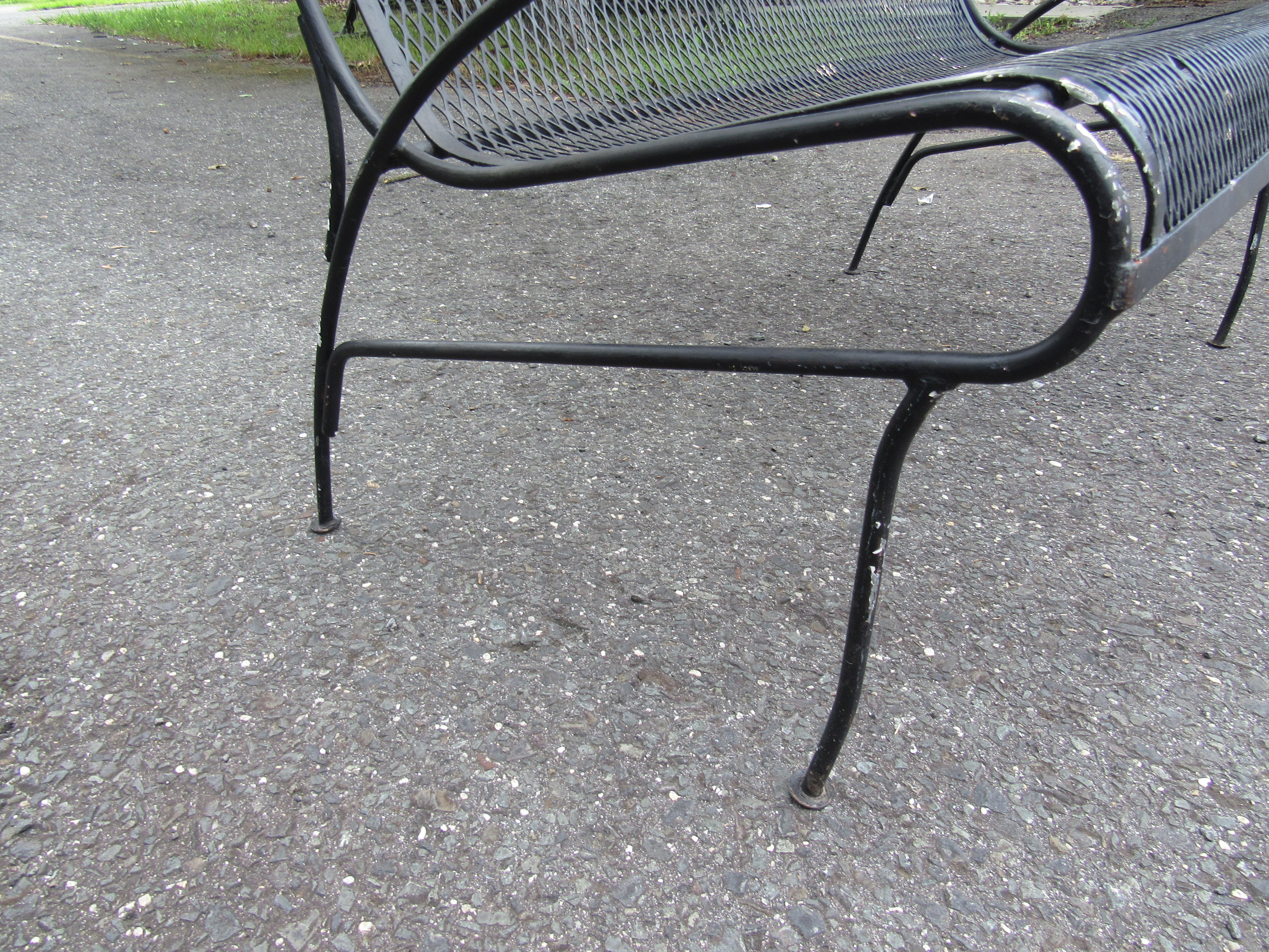 Vintage Iron Settees, a Pair 4