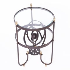 Vintage Iron Stand mit Armillarsphäre