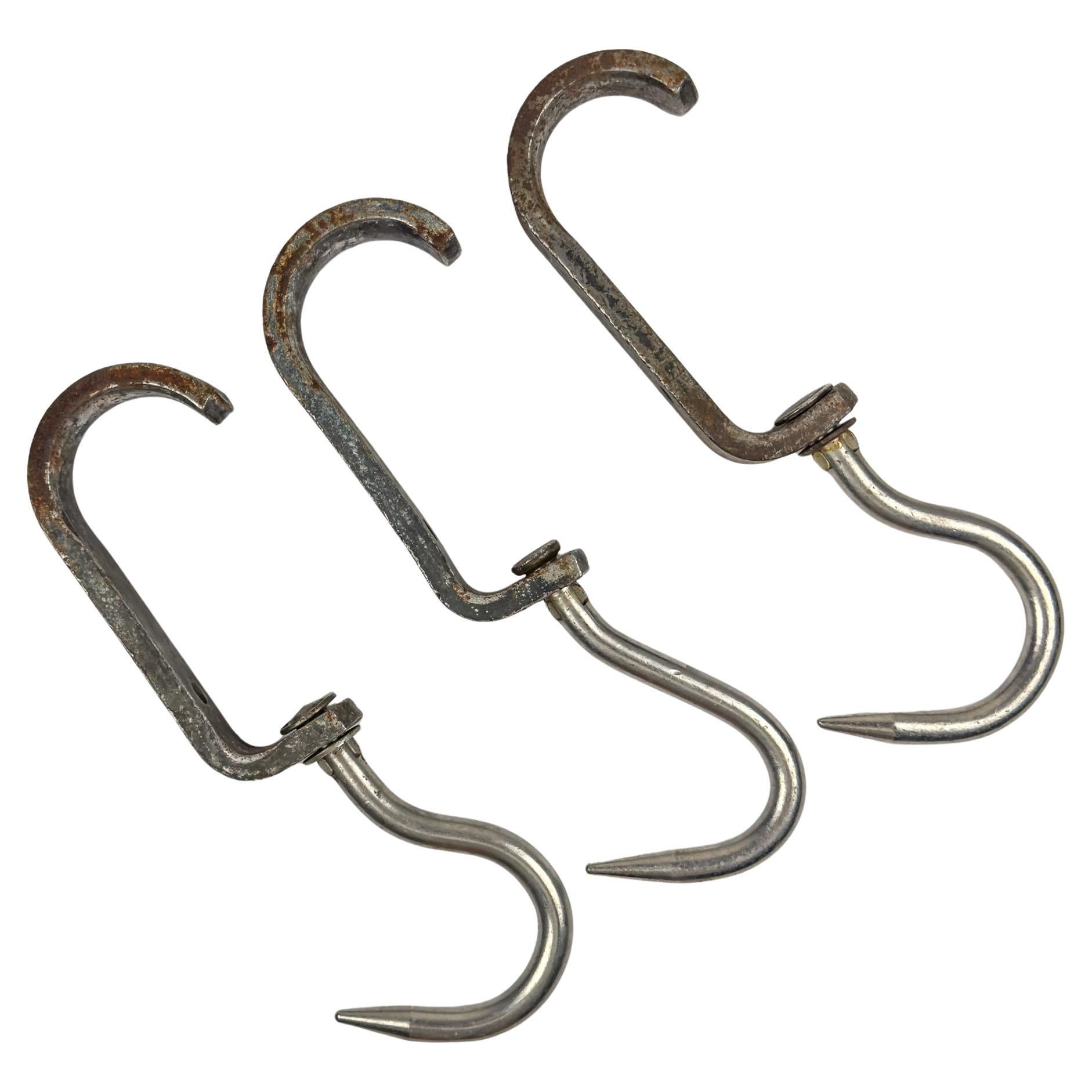 Vintage Iron Steel Butchers Hook, Austria 1970s