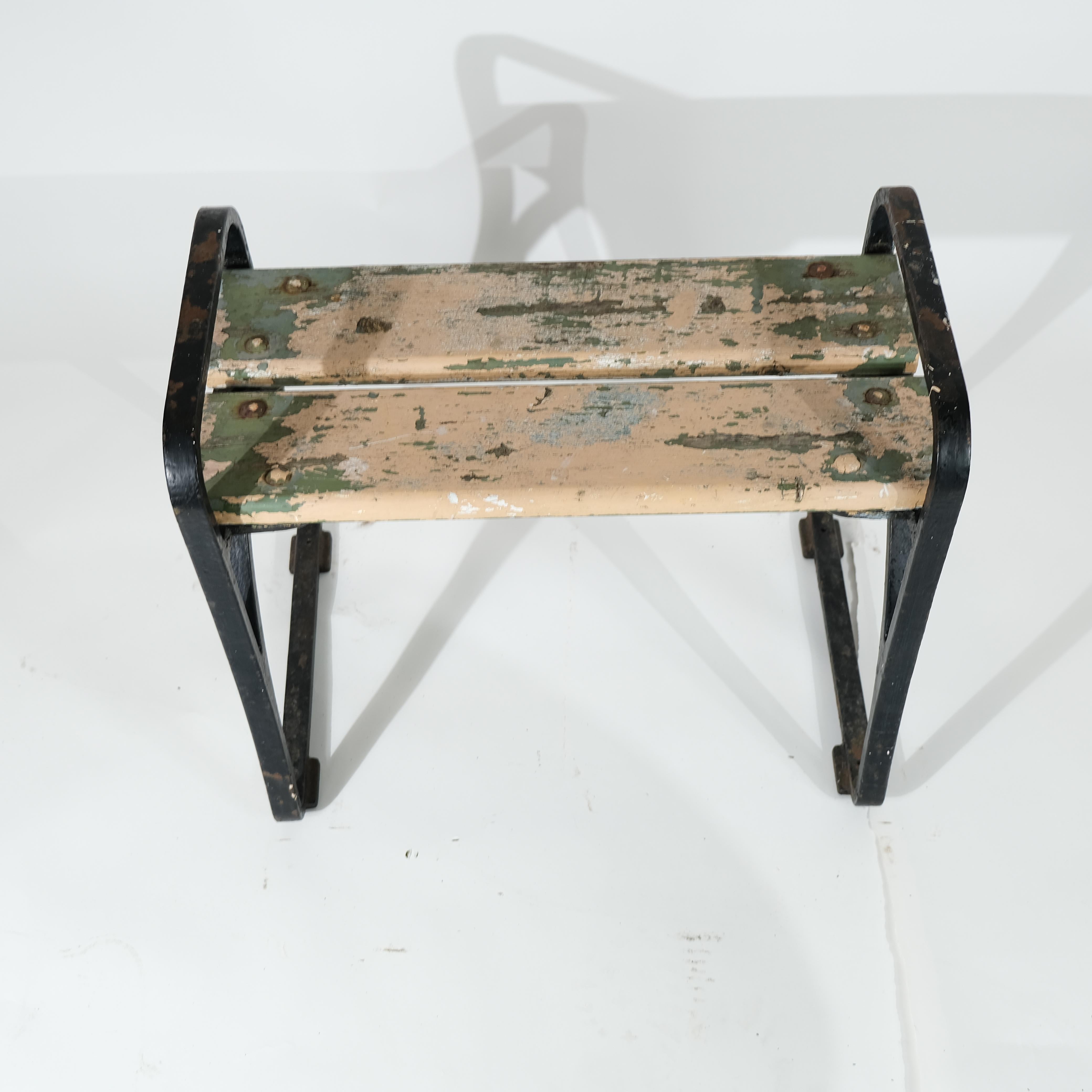 Vintage iron stool, Swedish Grace 1930s For Sale 1