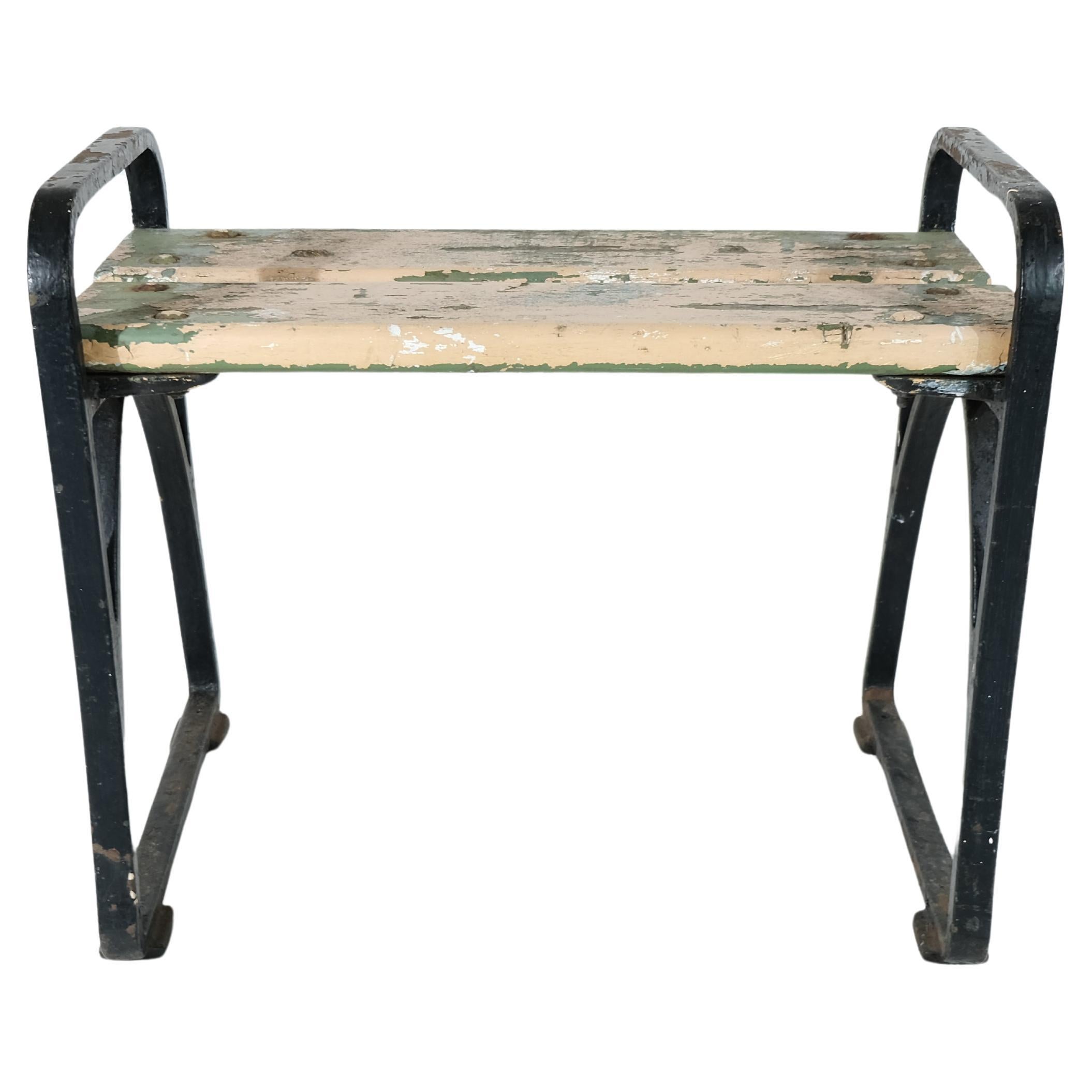 Vintage iron stool, Swedish Grace 1930s For Sale