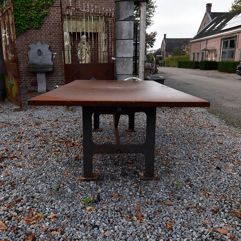 Belgian Vintage Iron Table, 19th Century