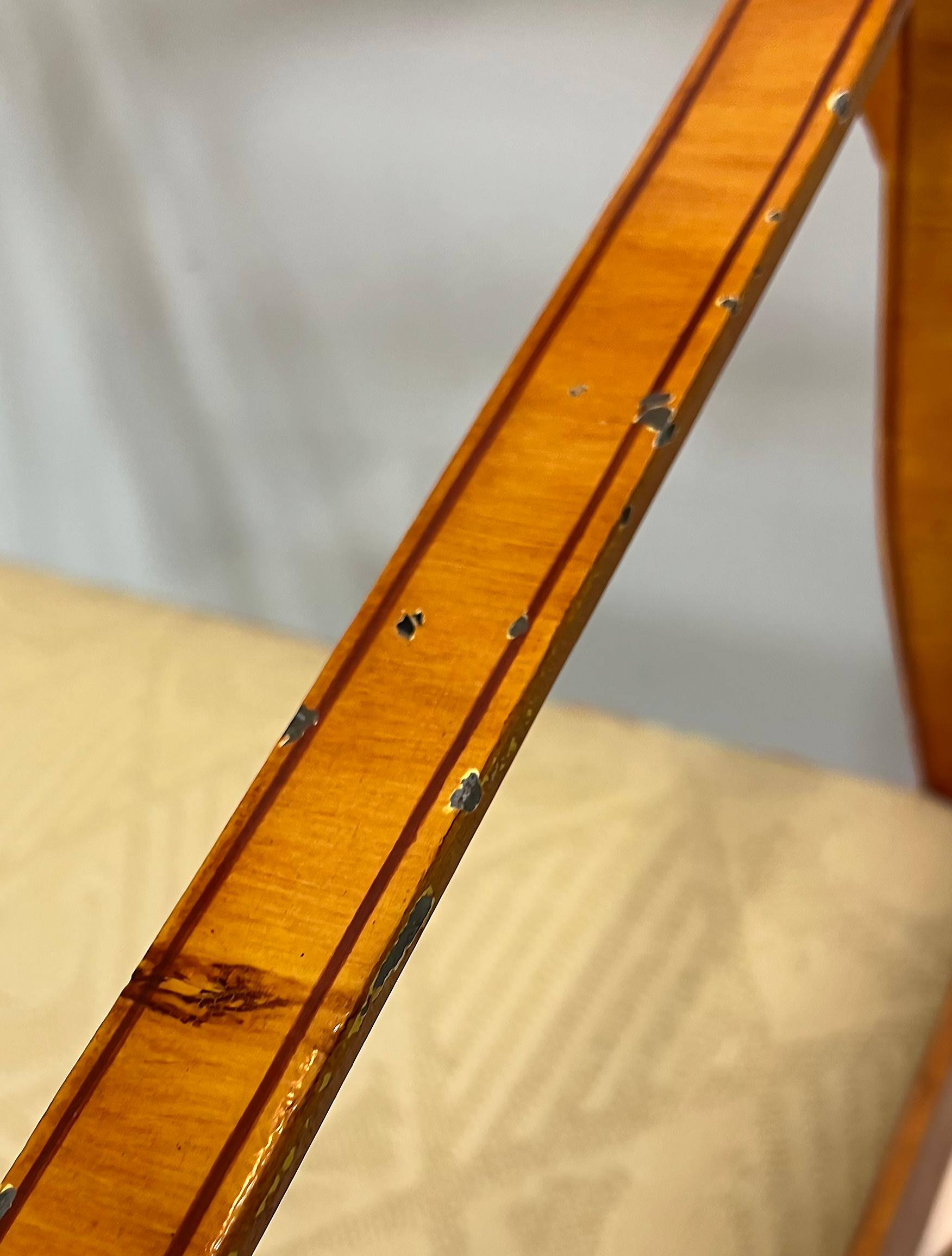 Vintage Iron Trompe-l'œil Woodgrain Armchairs in Biedermeier Style, Pair For Sale 5