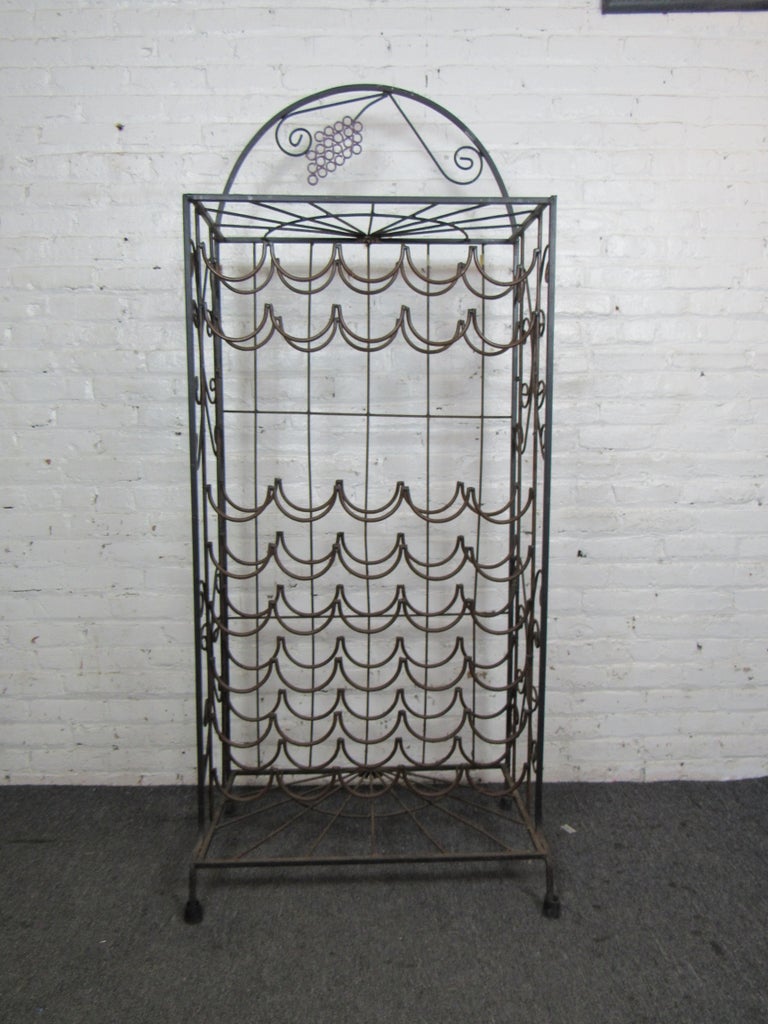 Vintage Iron Wine Rack at 1stDibs