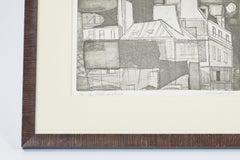 Vintage Irving Amen "Les Toits de Paris" Etching of Buildings