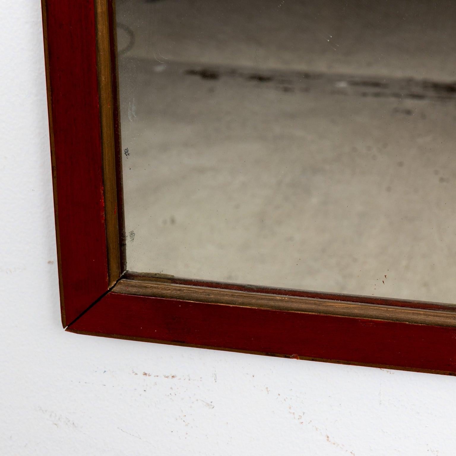 Vintage Irving & Casson Red Chinoiserie Mirror In Good Condition For Sale In Stamford, CT