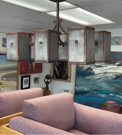 Vintage Isaac Maxwell Mixed Metal Chandelier