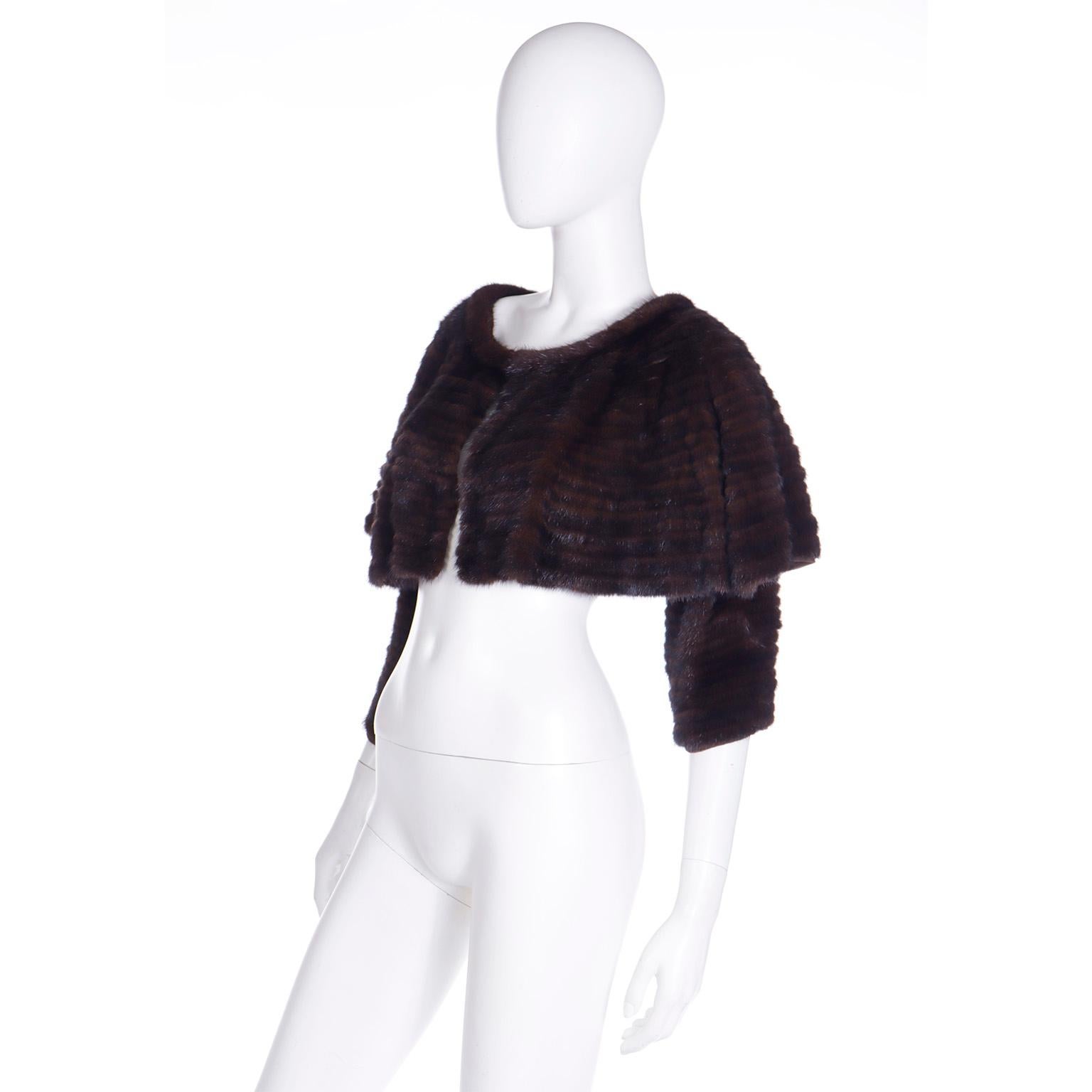 Women's Vintage Isaac Mizrahi Fur Capelet With Sleeves