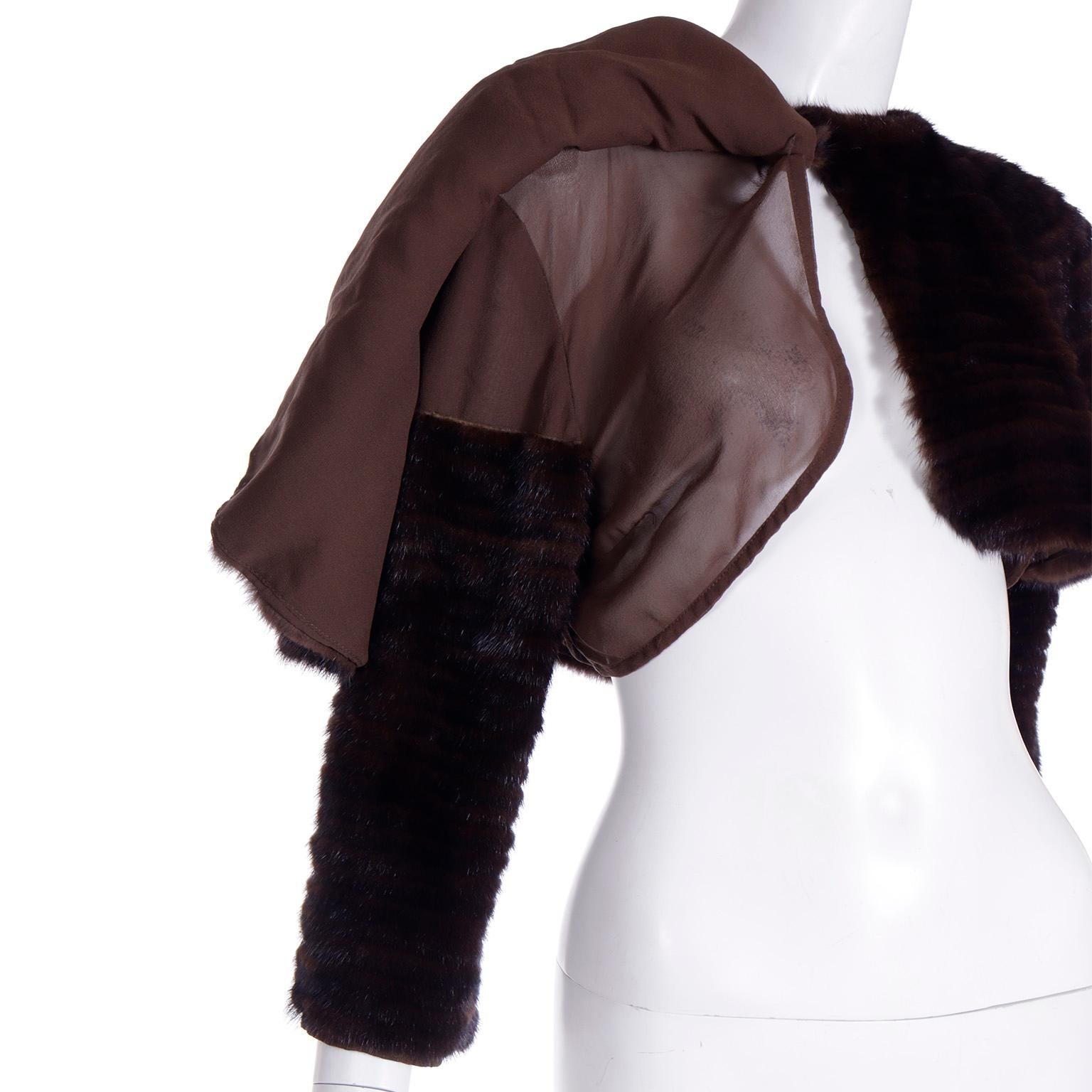 Vintage Isaac Mizrahi Fur Capelet With Sleeves 1