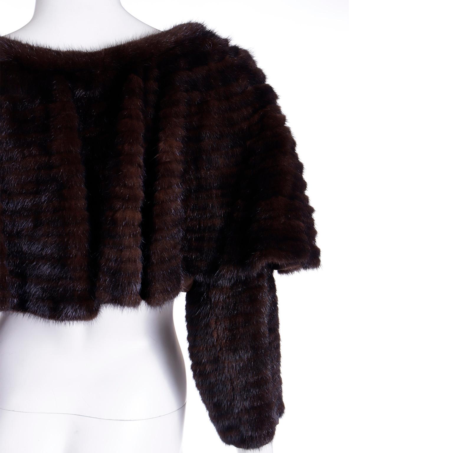 Vintage Isaac Mizrahi Fur Capelet With Sleeves 2