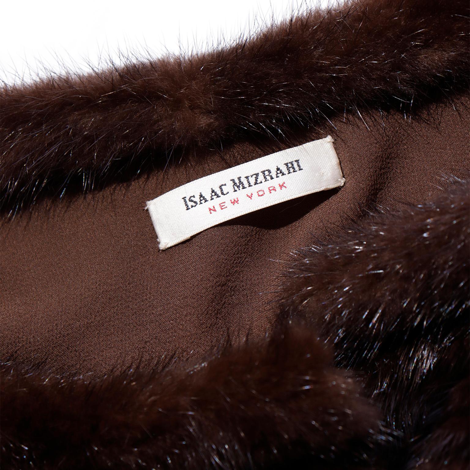 Vintage Isaac Mizrahi Fur Capelet With Sleeves 4