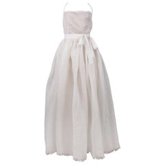 Vintage Isaac Mizrahi Off-White Silk Gazar Gown