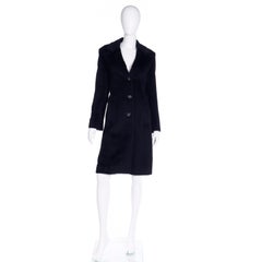 Manteau vintage Isaac Mizrahi en angora noire entièrement doublé