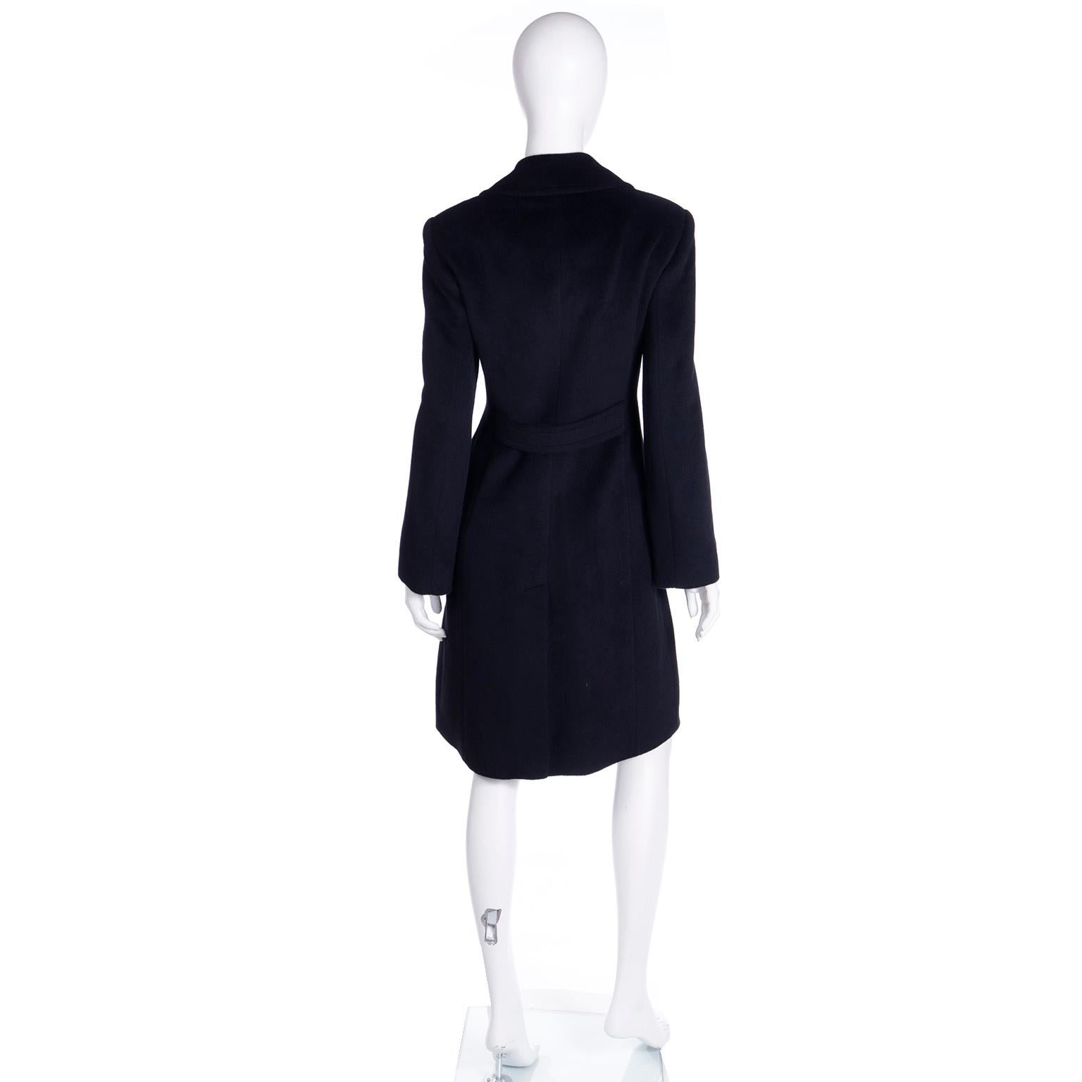 Women's Vintage Isaac Mizrahi Vintage Black Angora Fully Lined F/W Coat For Sale