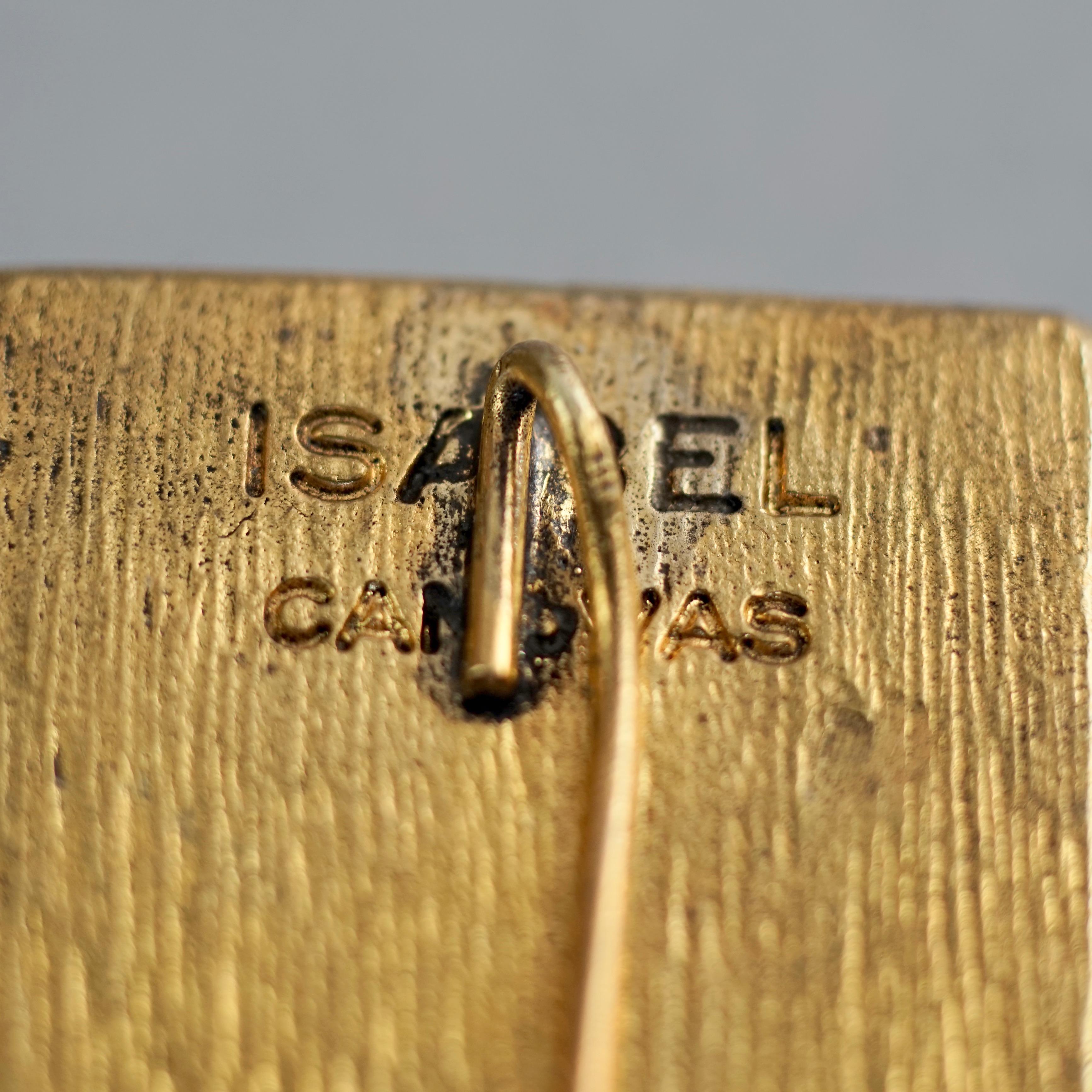 Vintage ISABEL CANOVAS Geometric Jewelled Stick Pin Brooch 5