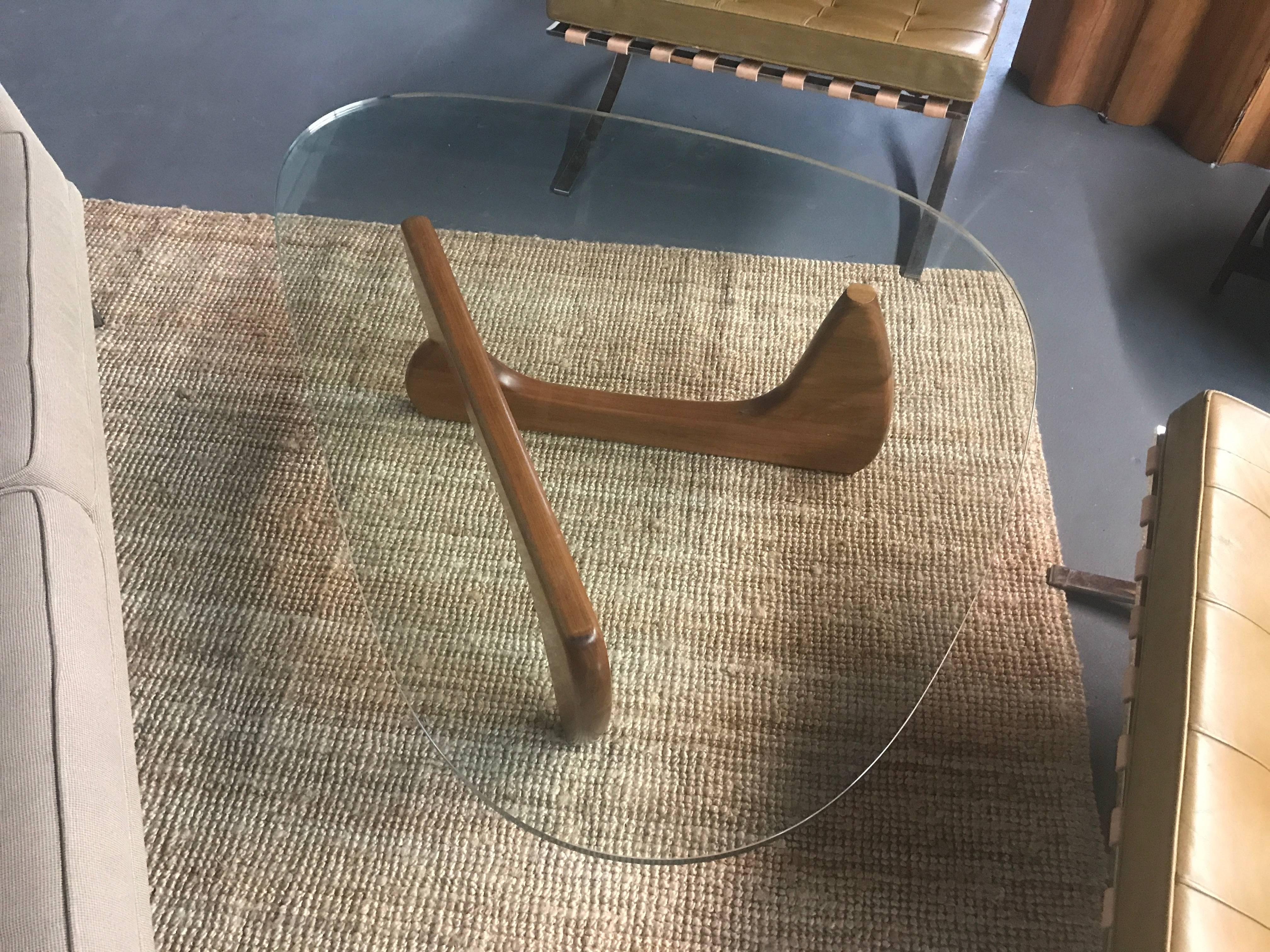 Mid-Century Modern Vintage Isamu Noguchi Glass Coffee Table for Herman Miller