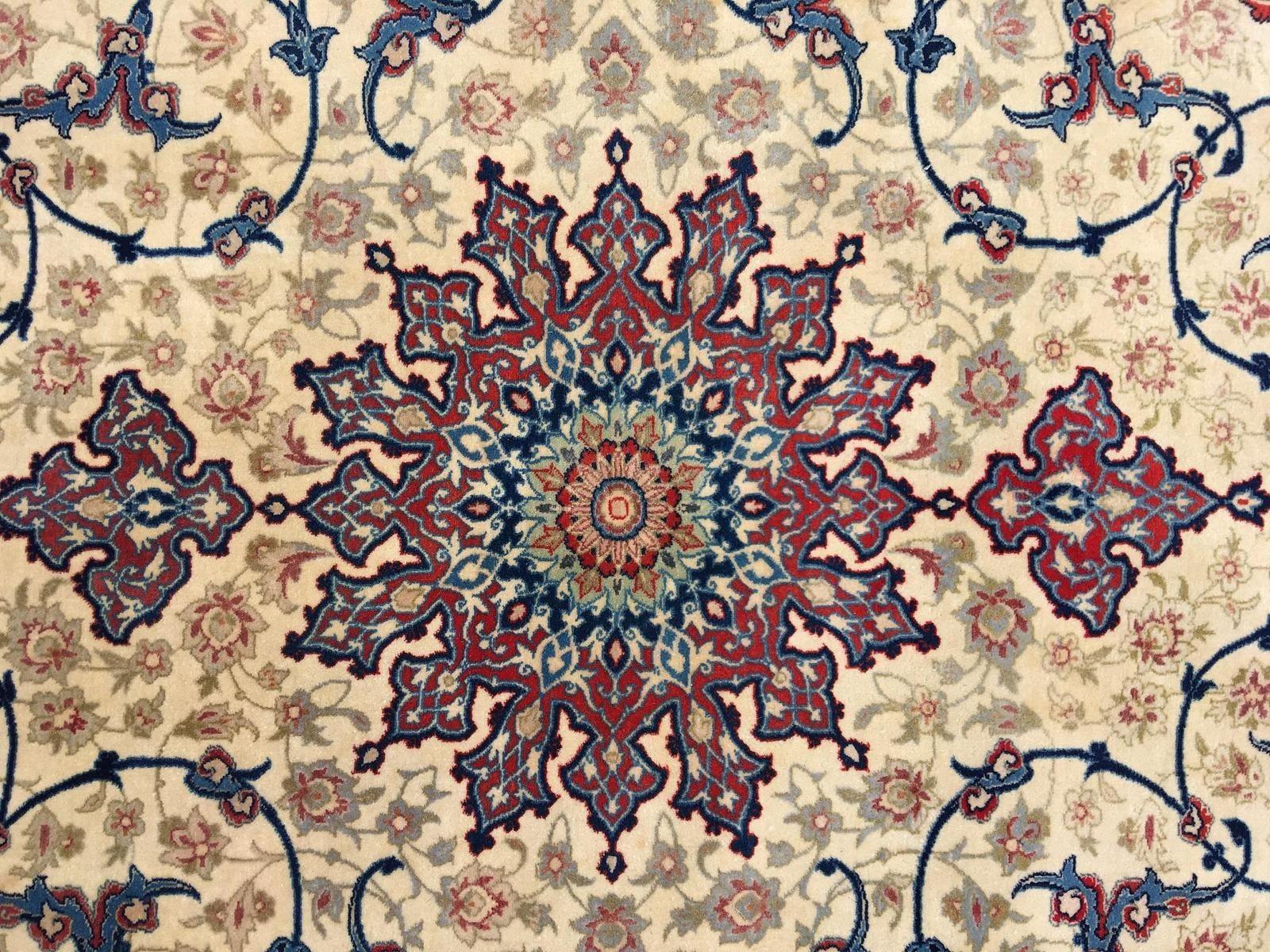 Vintage Isfahan-Teppich 1,55m X 1,09m im Angebot 3