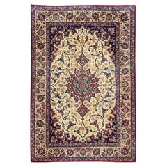 Vintage Isfahan-Teppich 1,55m X 1,09m