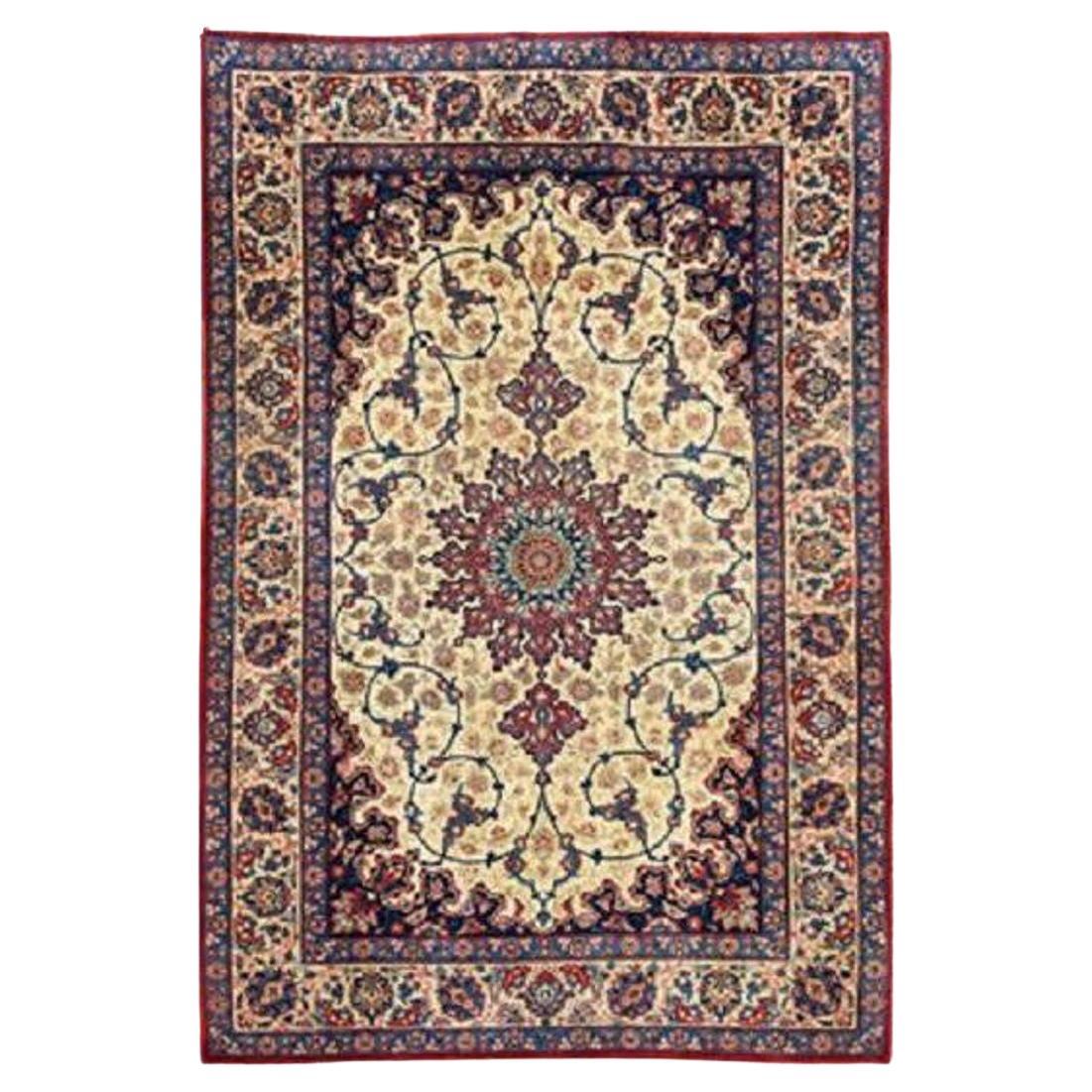 Vintage Isfahan-Teppich 1,55m X 1,09m im Angebot