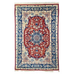 Persischer Isfahan-Teppich im Vintage-Stil, 4' x 6'