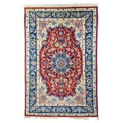 Persischer Isfahan-Teppich im Vintage-Stil 4'0" x 6'0"