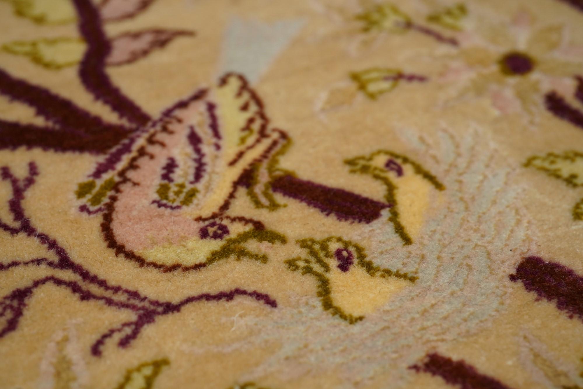 Äußerst feiner persischer Isfahan-Teppich aus Wolle und Seide 5'1'' x 7'7'' im Angebot 2