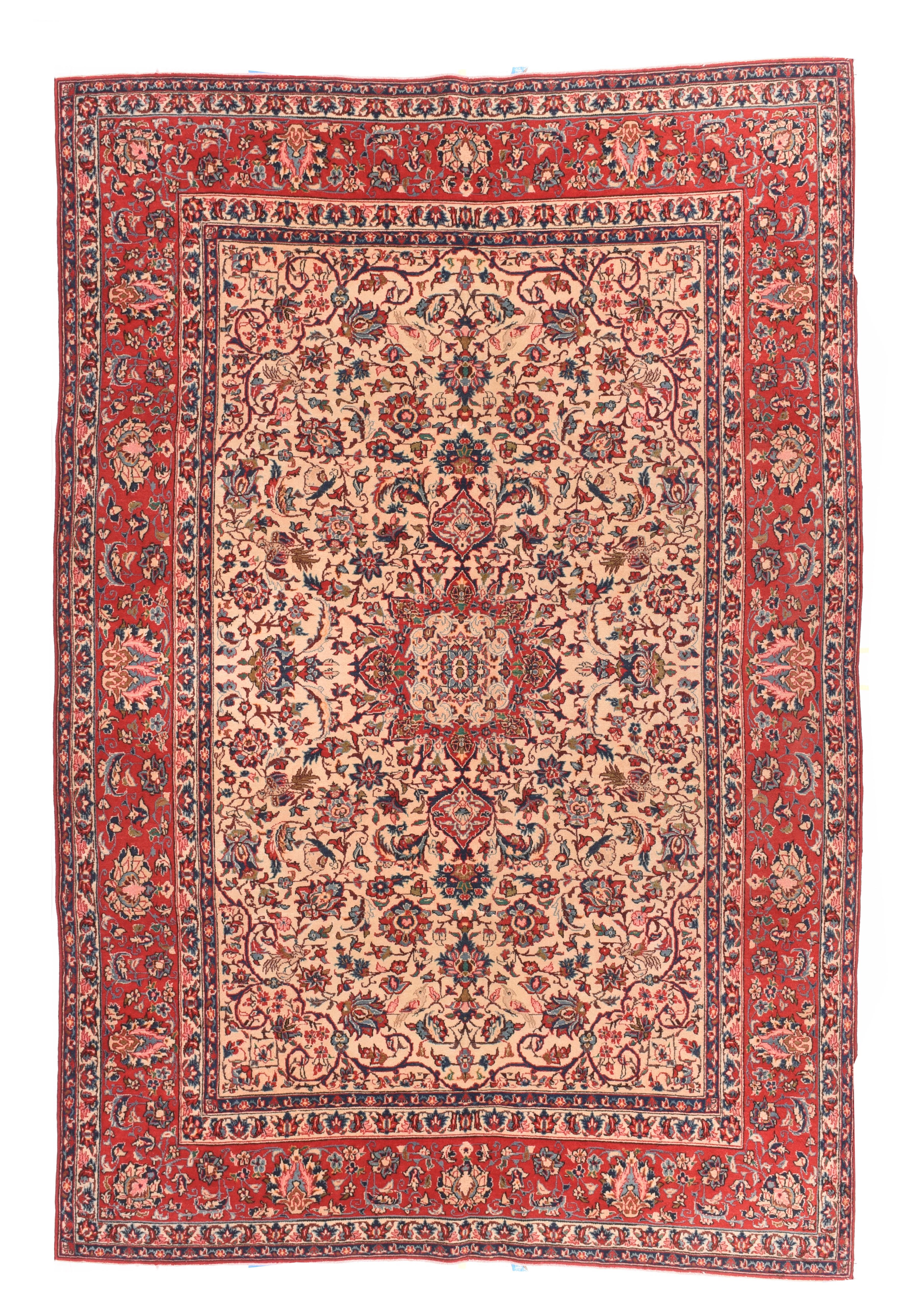Mid-17th Century Vintage Isfahan Rug For Sale