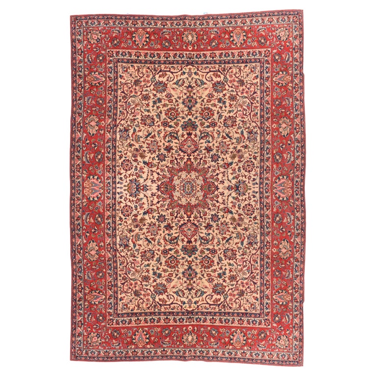 Vintage Isfahan Rug For Sale at 1stDibs