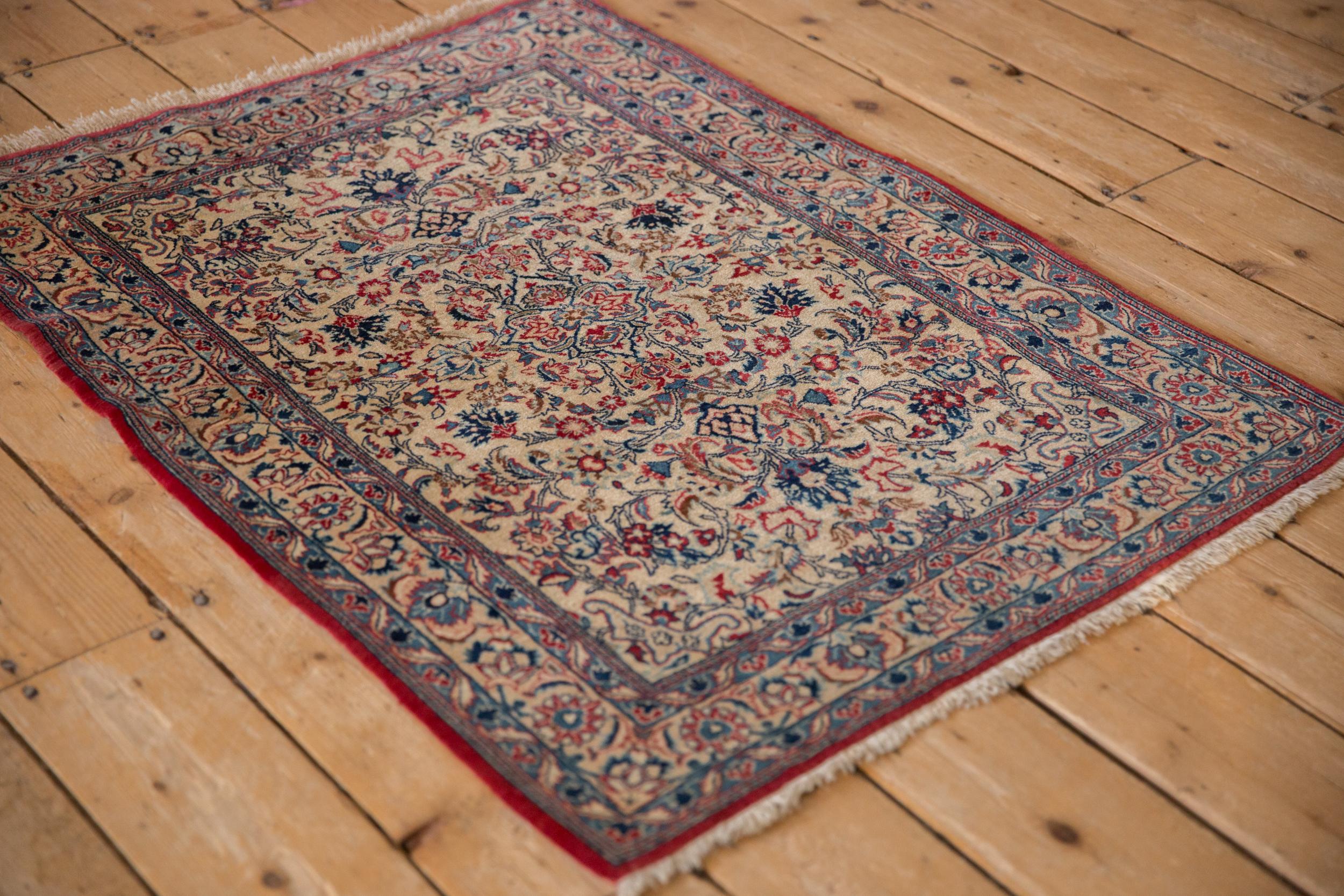 Hand-Knotted Vintage Isfahan Rug For Sale