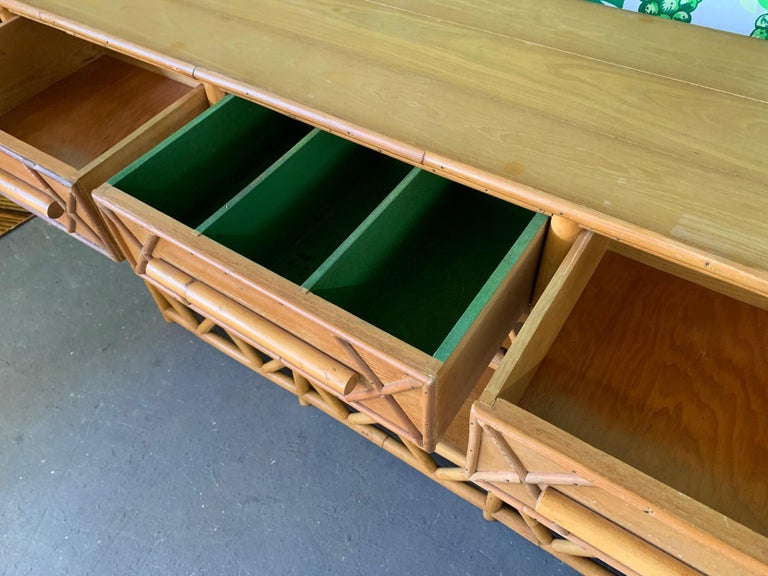 Vintage Island Style Rattan Server at 1stDibs