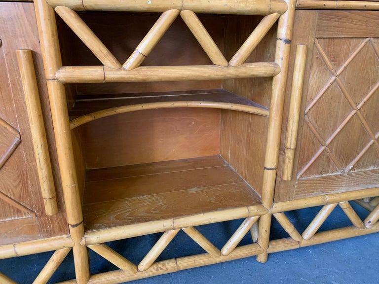 Vintage Island Style Rattan Server at 1stDibs