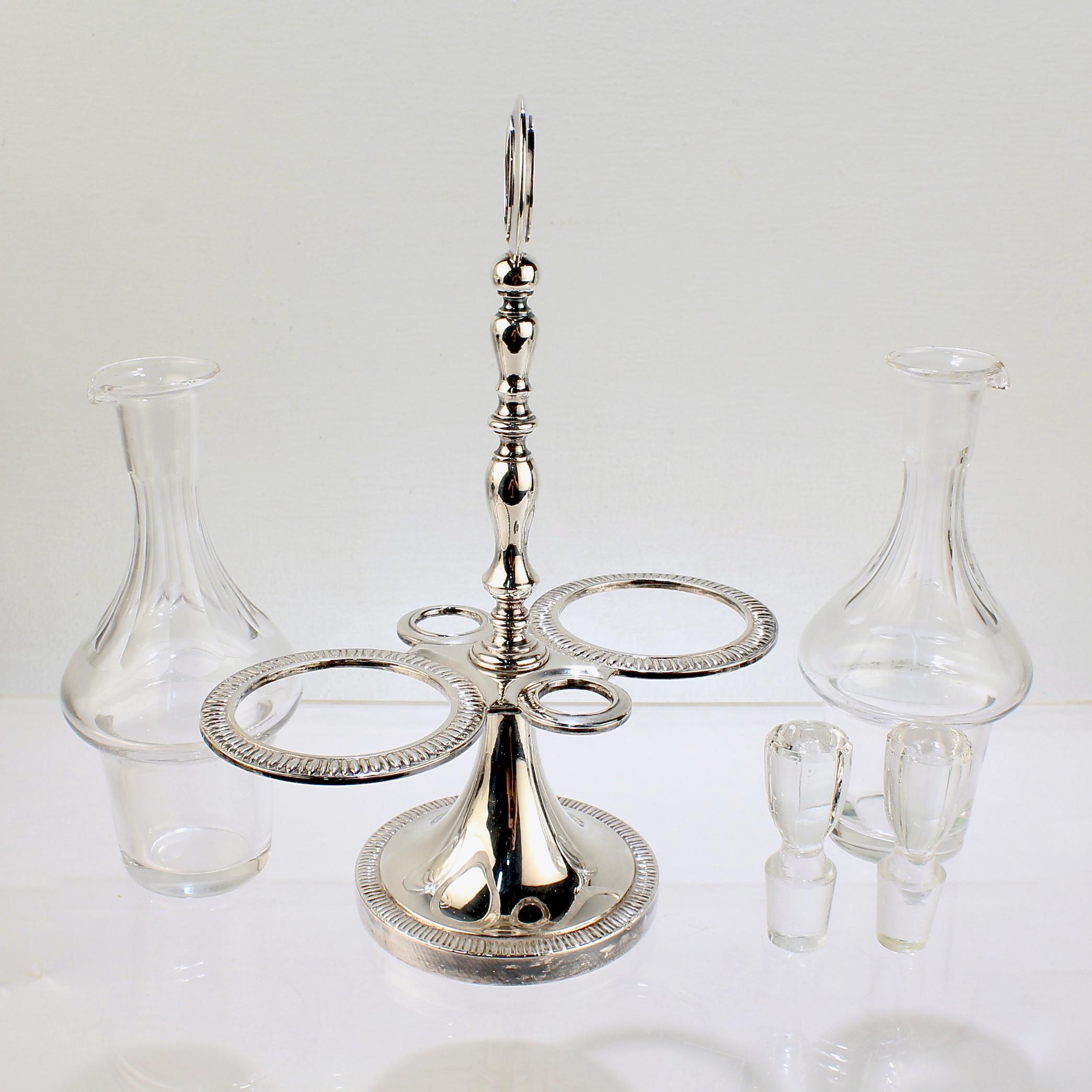 Vintage Israel Freeman Silver Plate Cruet Set For Sale 1