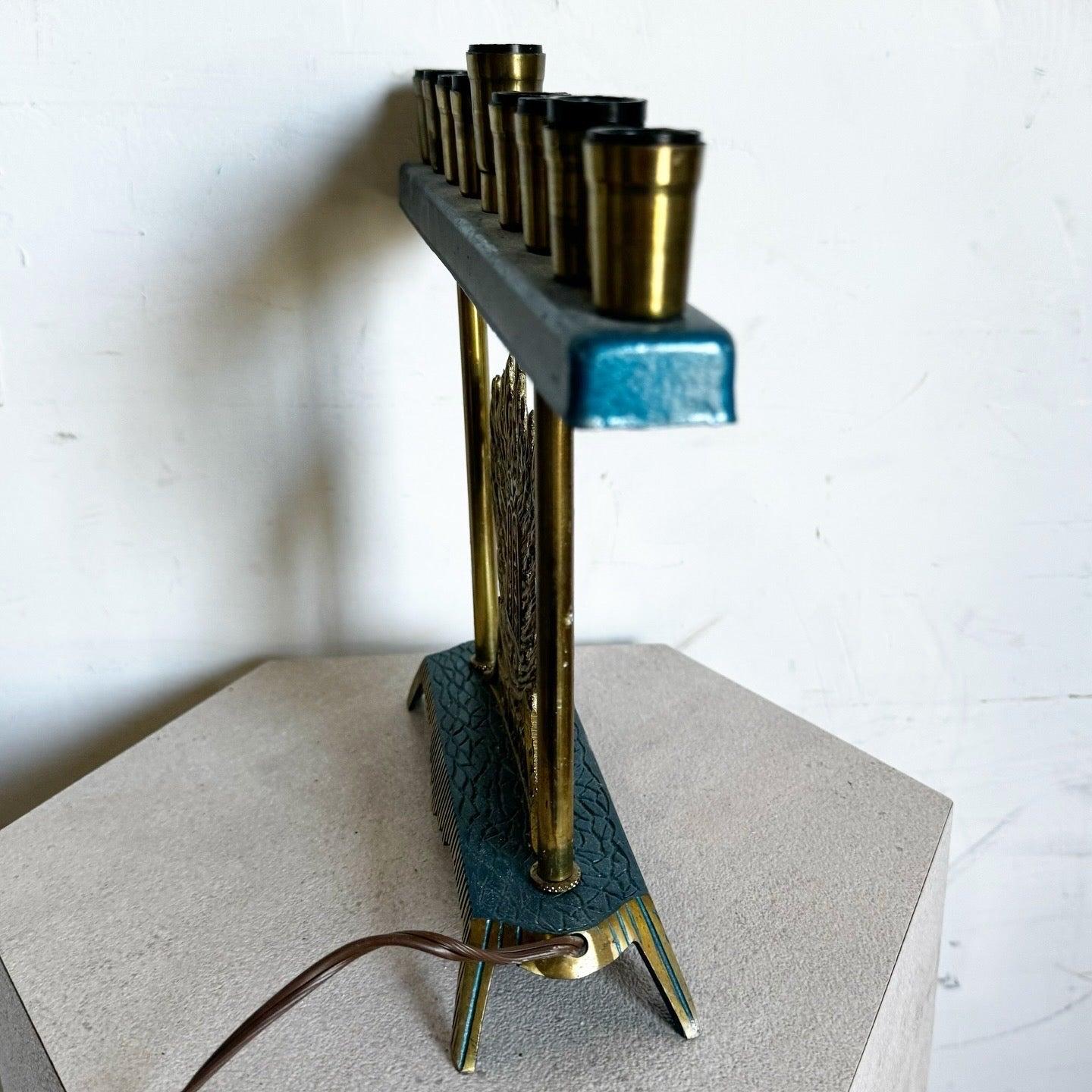 Israelische Menorah/Chanukia-Lampe, 10 Commandments, Vintage (Ende des 20. Jahrhunderts) im Angebot